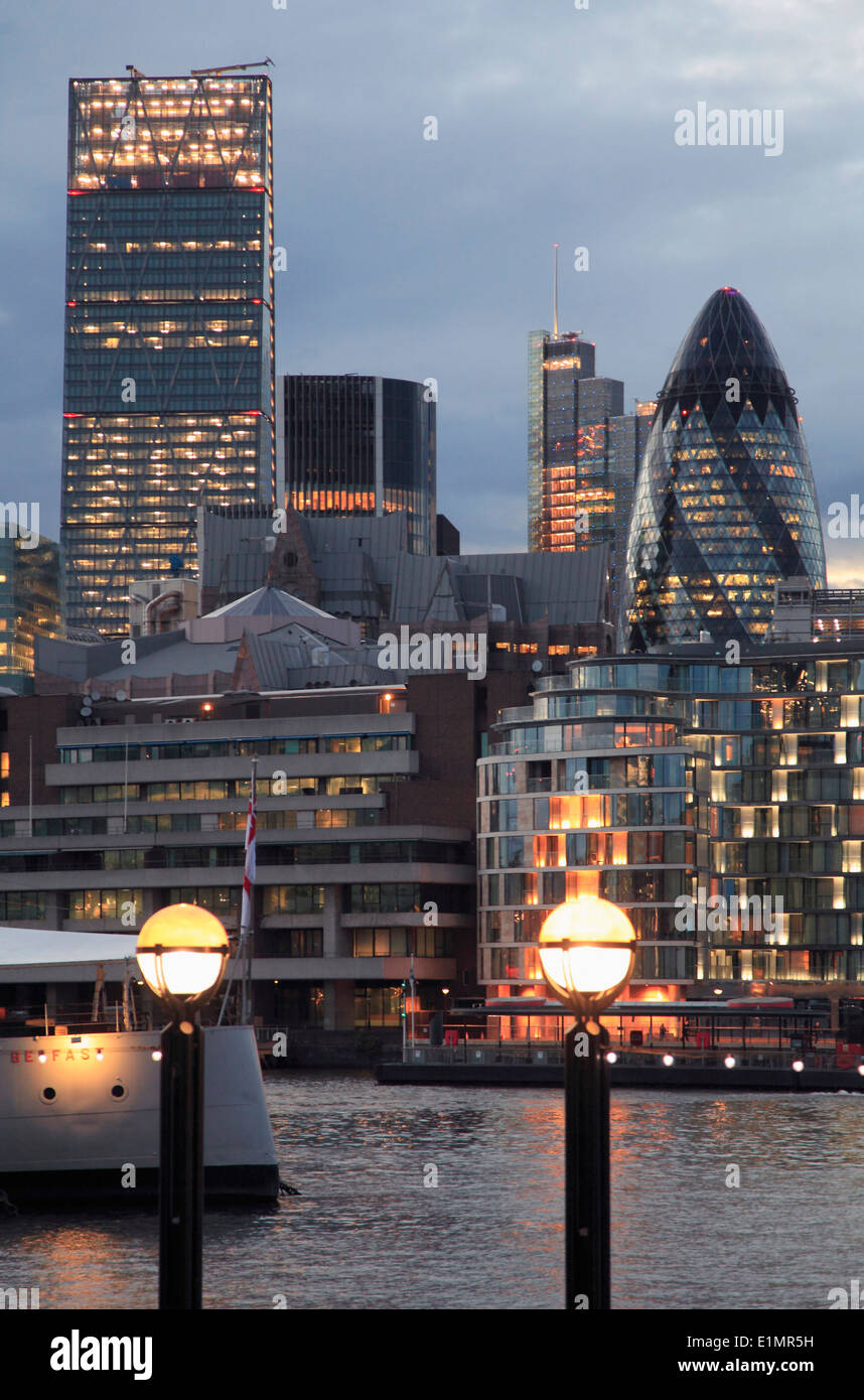 Regno Unito, Inghilterra, Londra, Città skyline, grattacieli, Foto Stock