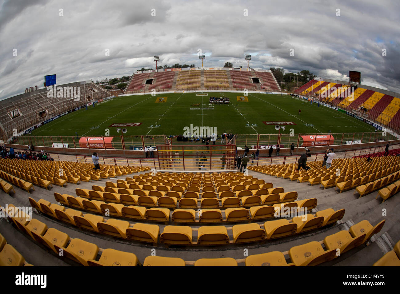 Chaco, Argentina. Il 6 giugno, 2014. Argentina Capitani esegui., Test match Argentina vs Irlanda durante l'Internationa amichevole a Estadio Centenario della Resistencia, Chaco, Argentina. Credito: Azione Sport Plus/Alamy Live News Foto Stock