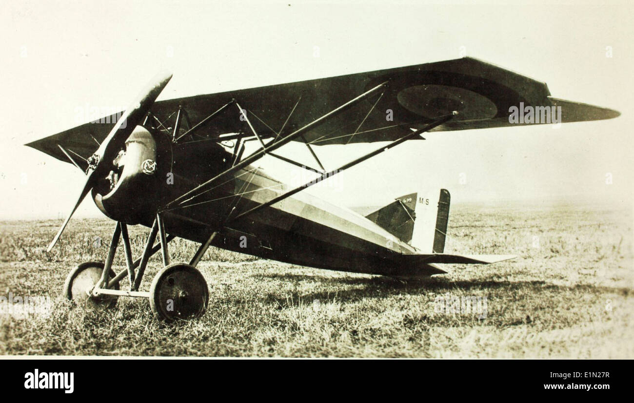 Il Morane-Saulnier MS.29 era un biplano francese sviluppato negli anni '1920 È stato utilizzato principalmente come aereo da addestramento e da ricognizione. L'MS.29 era noto per la sua costruzione leggera e manovrabilità, giocando un ruolo chiave nell'addestramento dei piloti per l'aviazione militare durante il suo periodo di servizio. Foto Stock