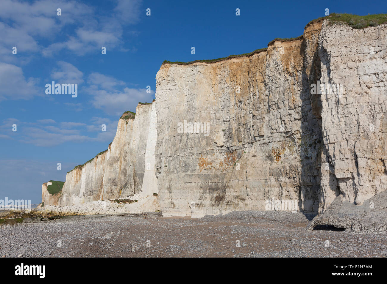 Le scogliere di Dieppe, Costa d'alabastro, Alta Normandia, Francia Foto Stock
