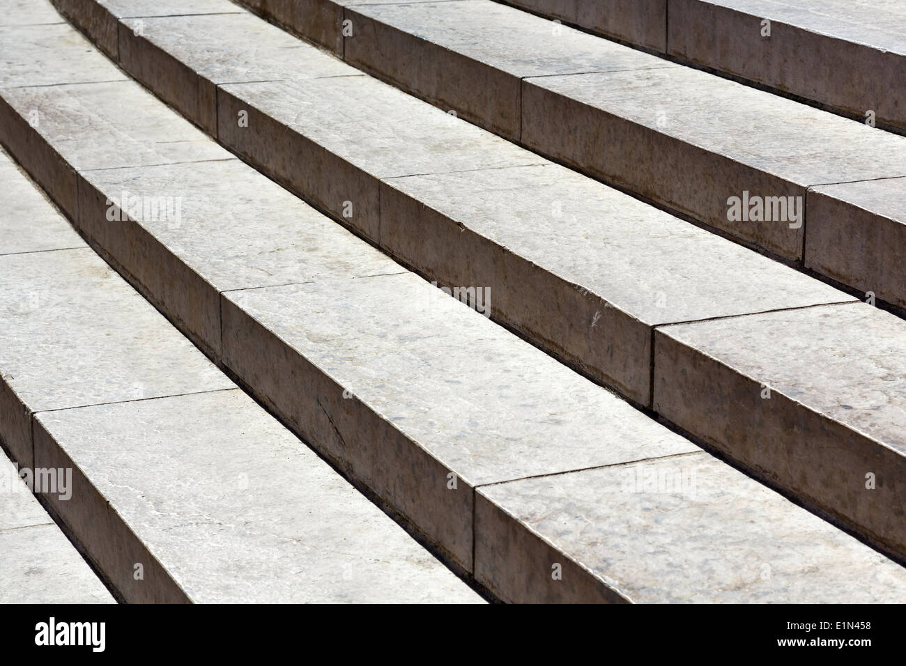 Primo piano su scale di granito Foto Stock