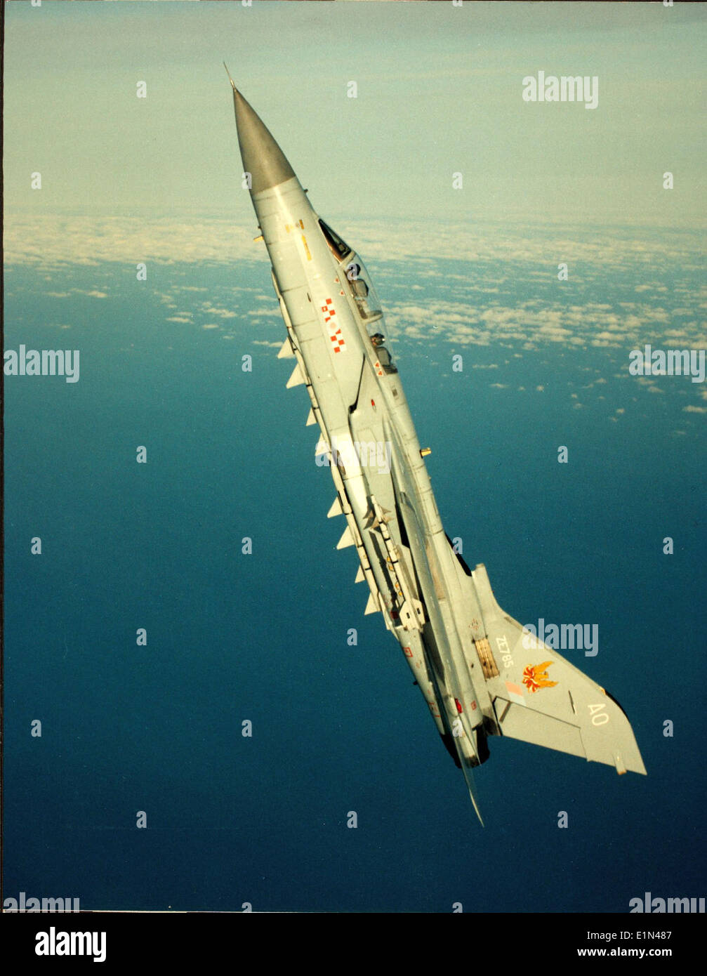 Il Panavia Tornado è un versatile velivolo da combattimento multiruolo sviluppato da un consorzio di compagnie tedesche, italiane e britanniche. I suoi ruoli principali includono la difesa aerea, le missioni d'attacco e la ricognizione. Foto Stock