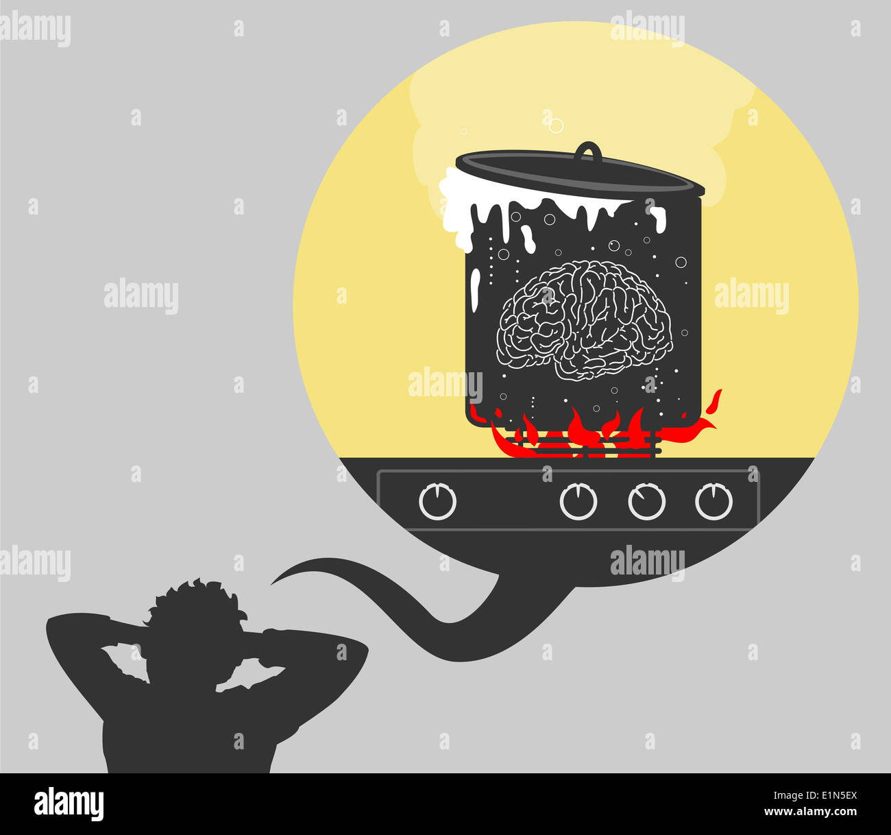 Grande carico sul cervello Foto Stock