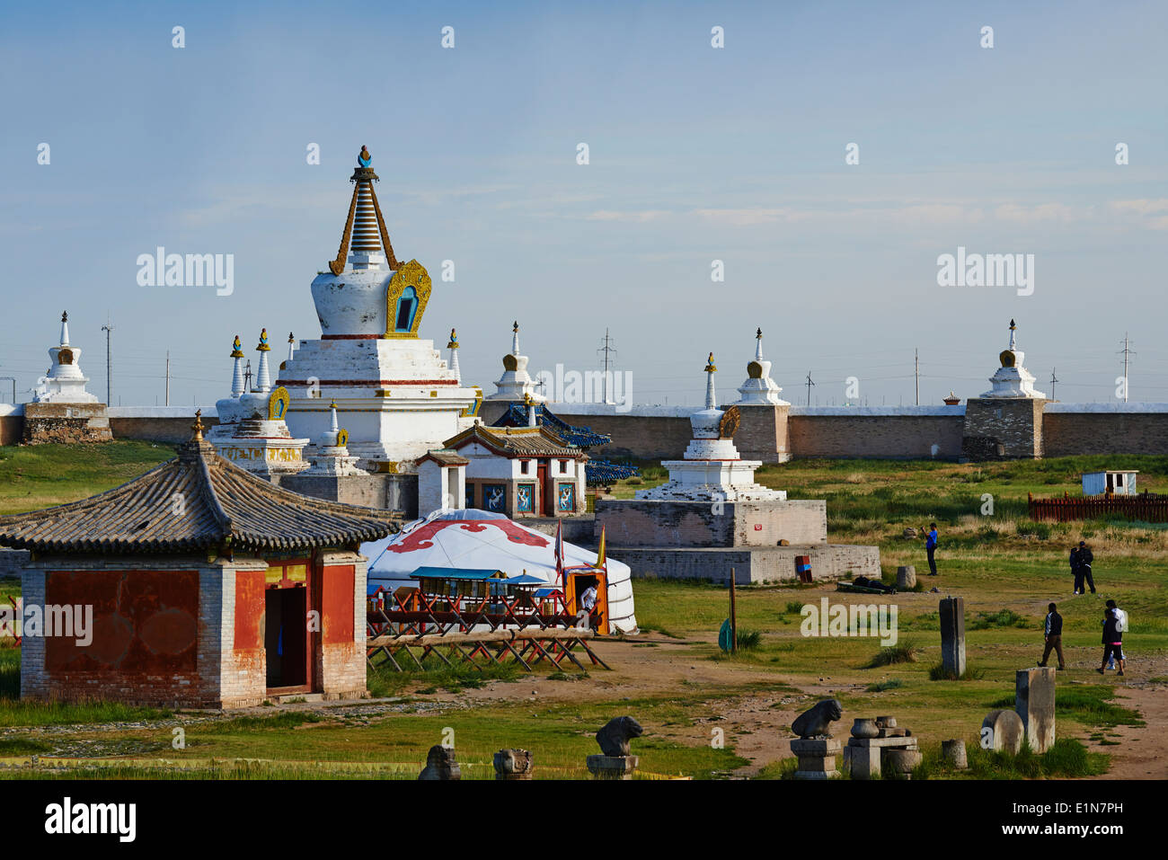 Mongolia, Ovorkhangai, Kharkhorin, Erdene Zuu monastero, Orkhon valley, Patrimonio Mondiale dell Unesco Foto Stock
