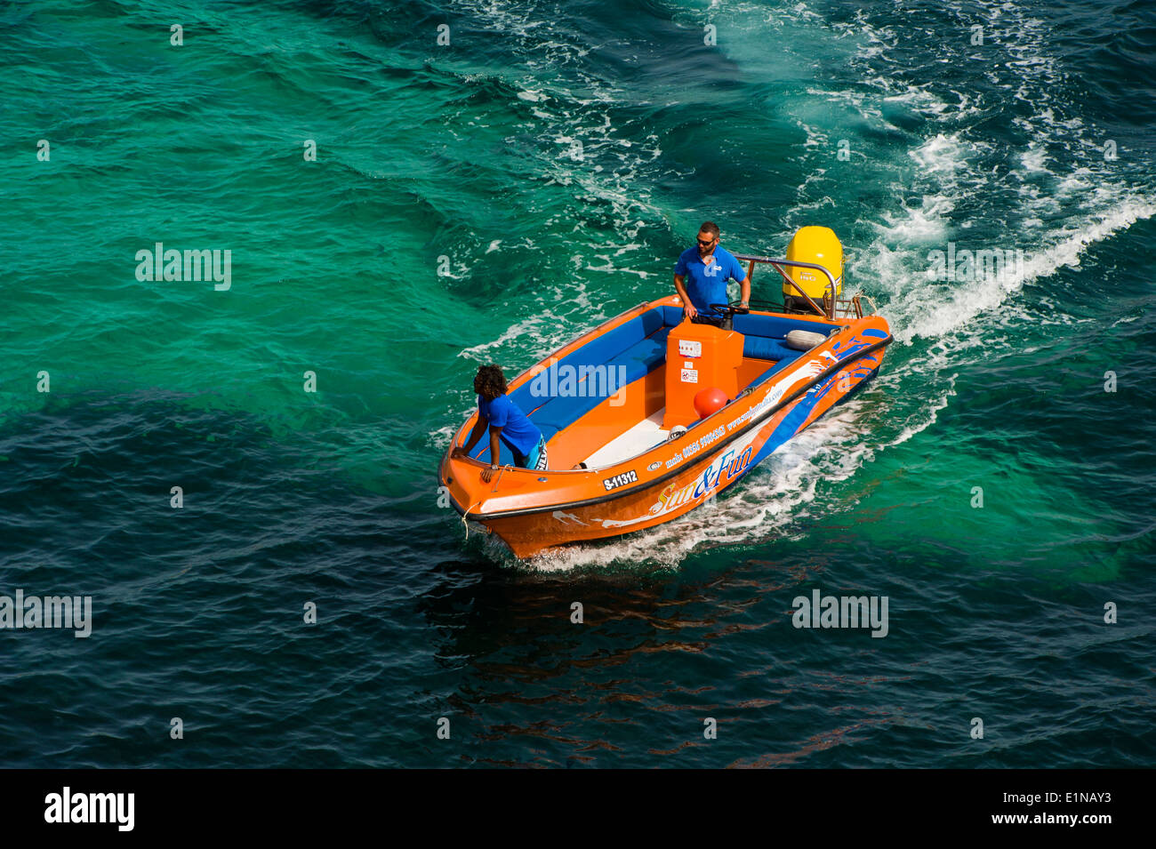 Piacere speedboat Foto Stock