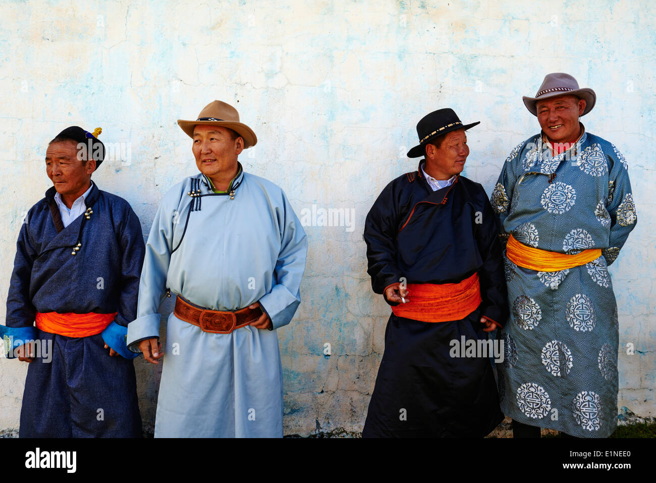 Mongolia, provincia Arkhangai, Bulgan, spettatore al Naadam festival Foto Stock