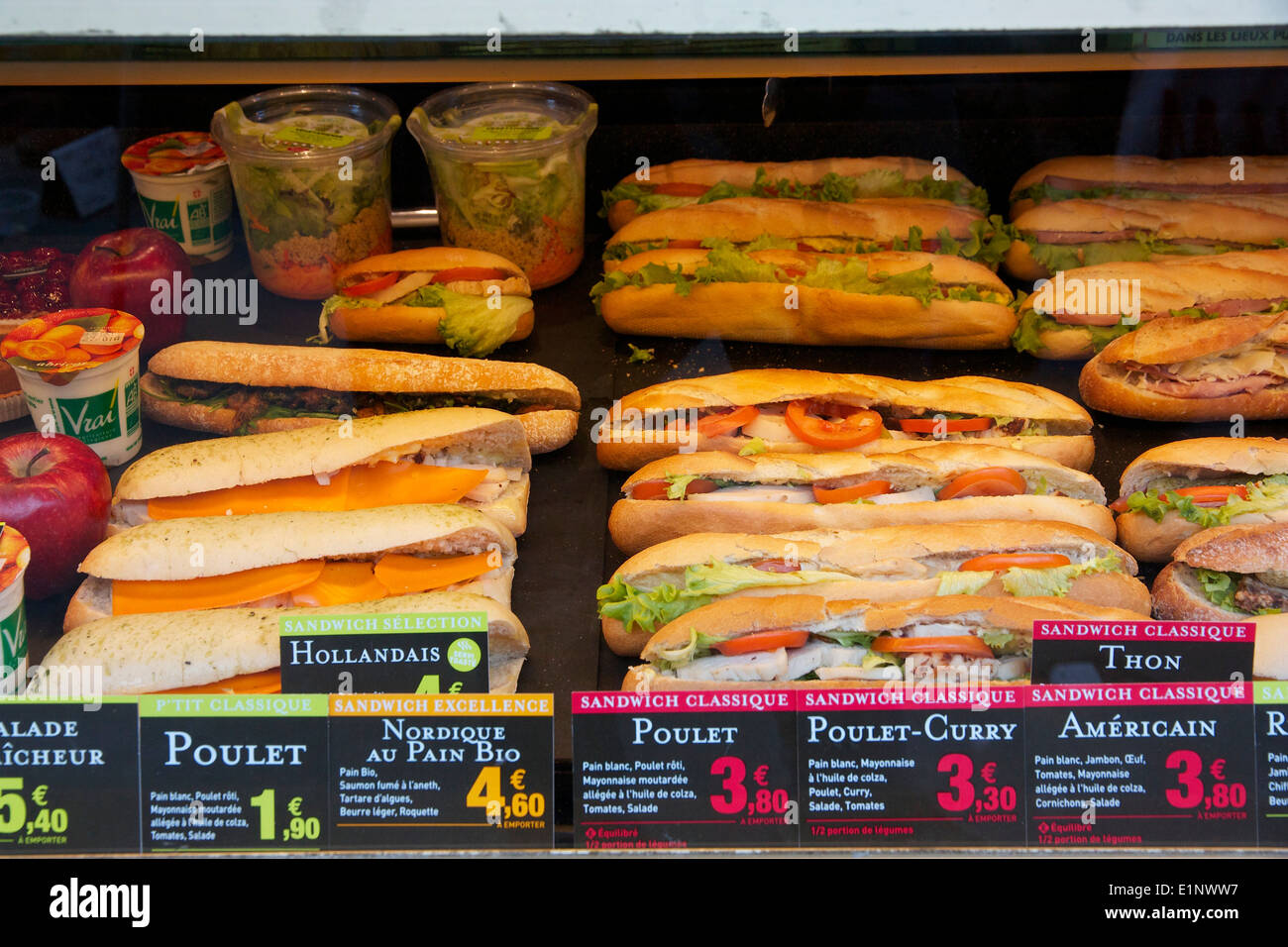 Sandwich di strada a Parigi Foto Stock