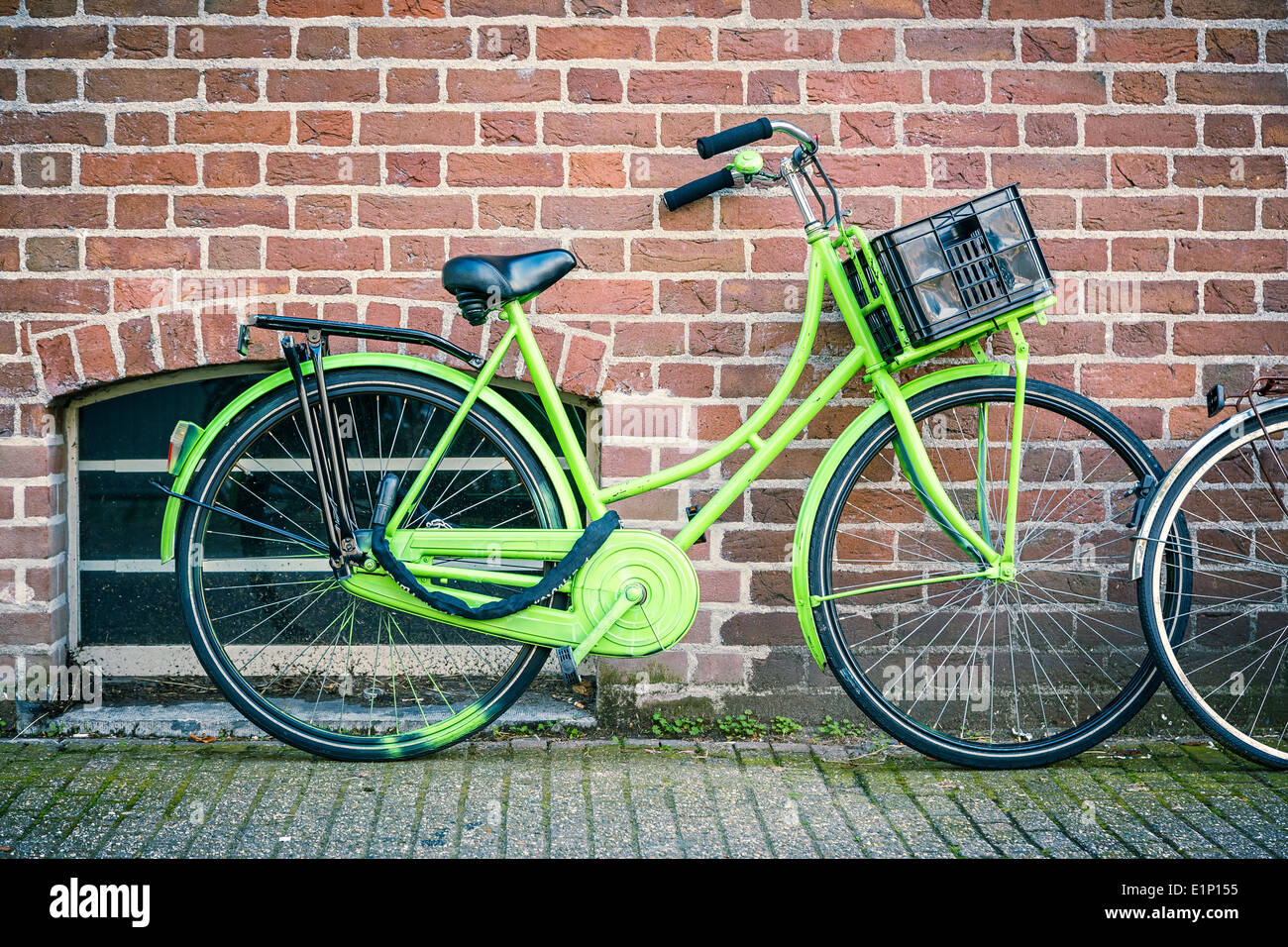 In bicicletta in Amsterdam Foto Stock