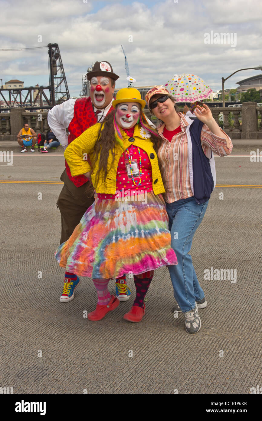 Portland, Oregon, Stati Uniti d'America. 07Th Giugno, 2014. Festival della Rosa parata annuale attraverso il centro cittadino di Giugno 7, 2014 Credit: Editorials/Alamy Live News Foto Stock