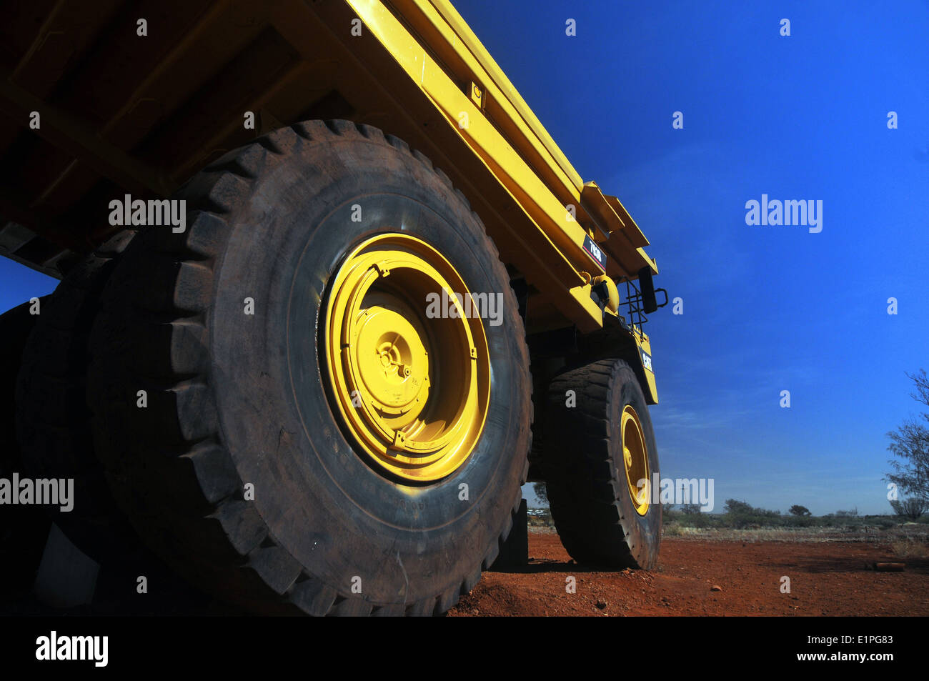 Enorme haulpak carrello minerario, Newman, regione Pilbara, Western Australia. N. PR Foto Stock