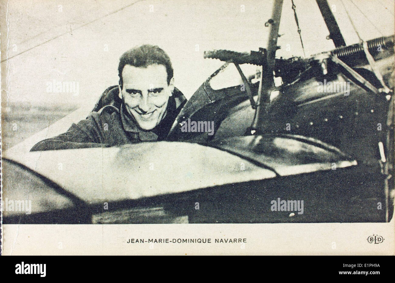Un'immagine storica di un aviatore francese durante la prima guerra mondiale, che catturò i primi giorni dell'aviazione militare nel conflitto dal 1914 al 1918. Foto Stock