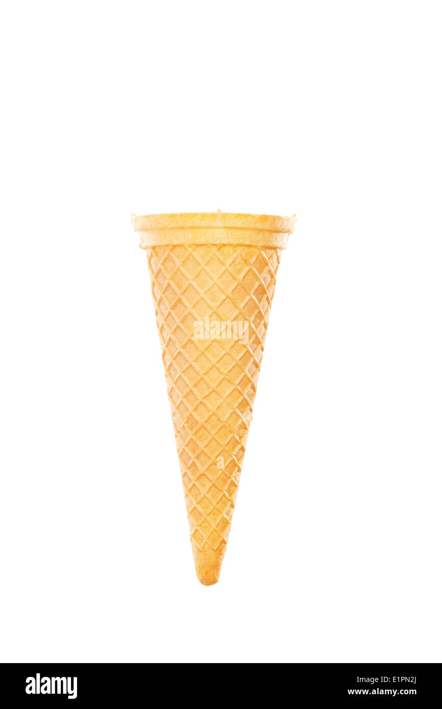 Vuoto cono gelato in una messa a fuoco perfetta Foto Stock