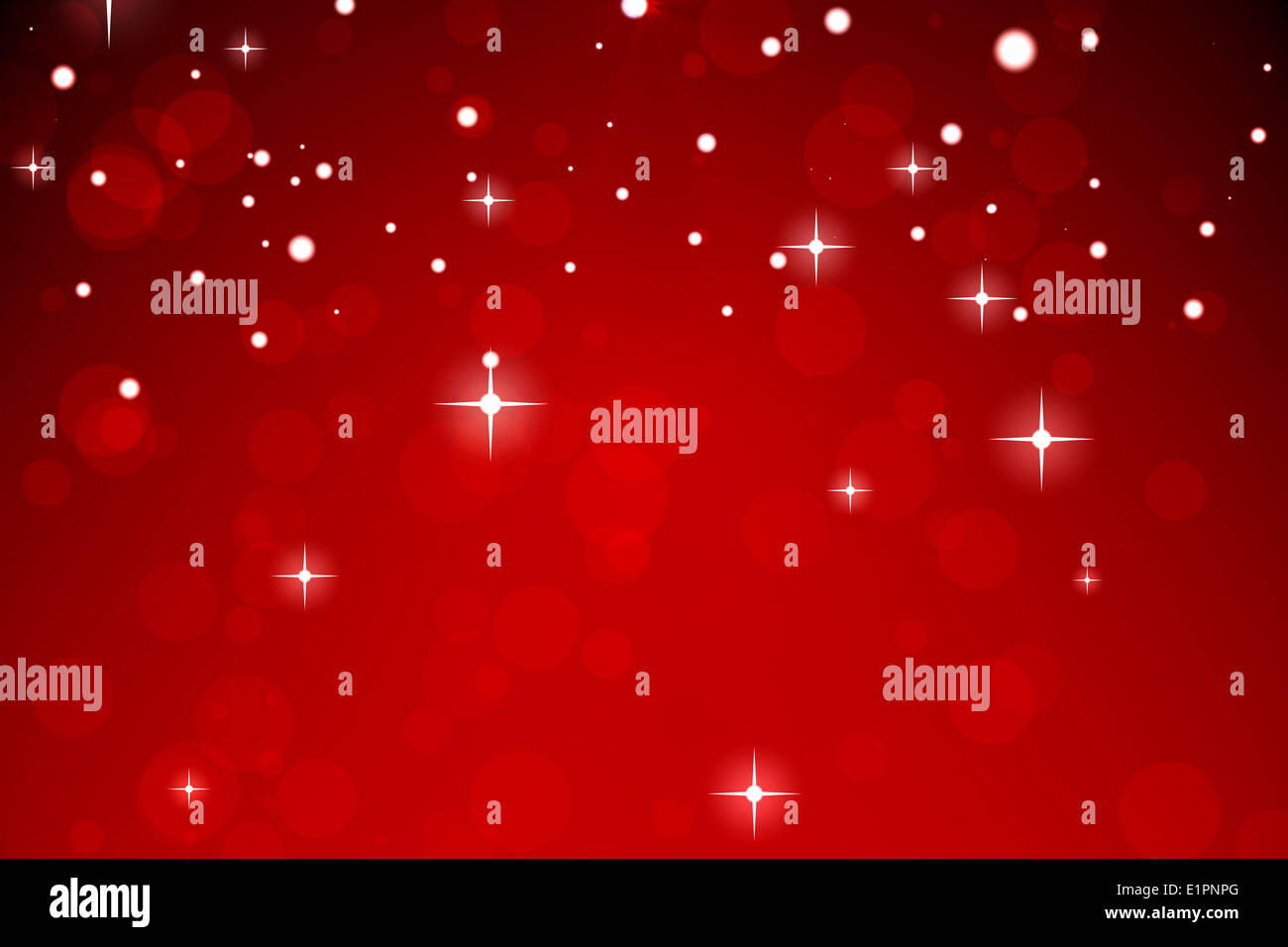 Design rosso con stelle bianche Foto Stock