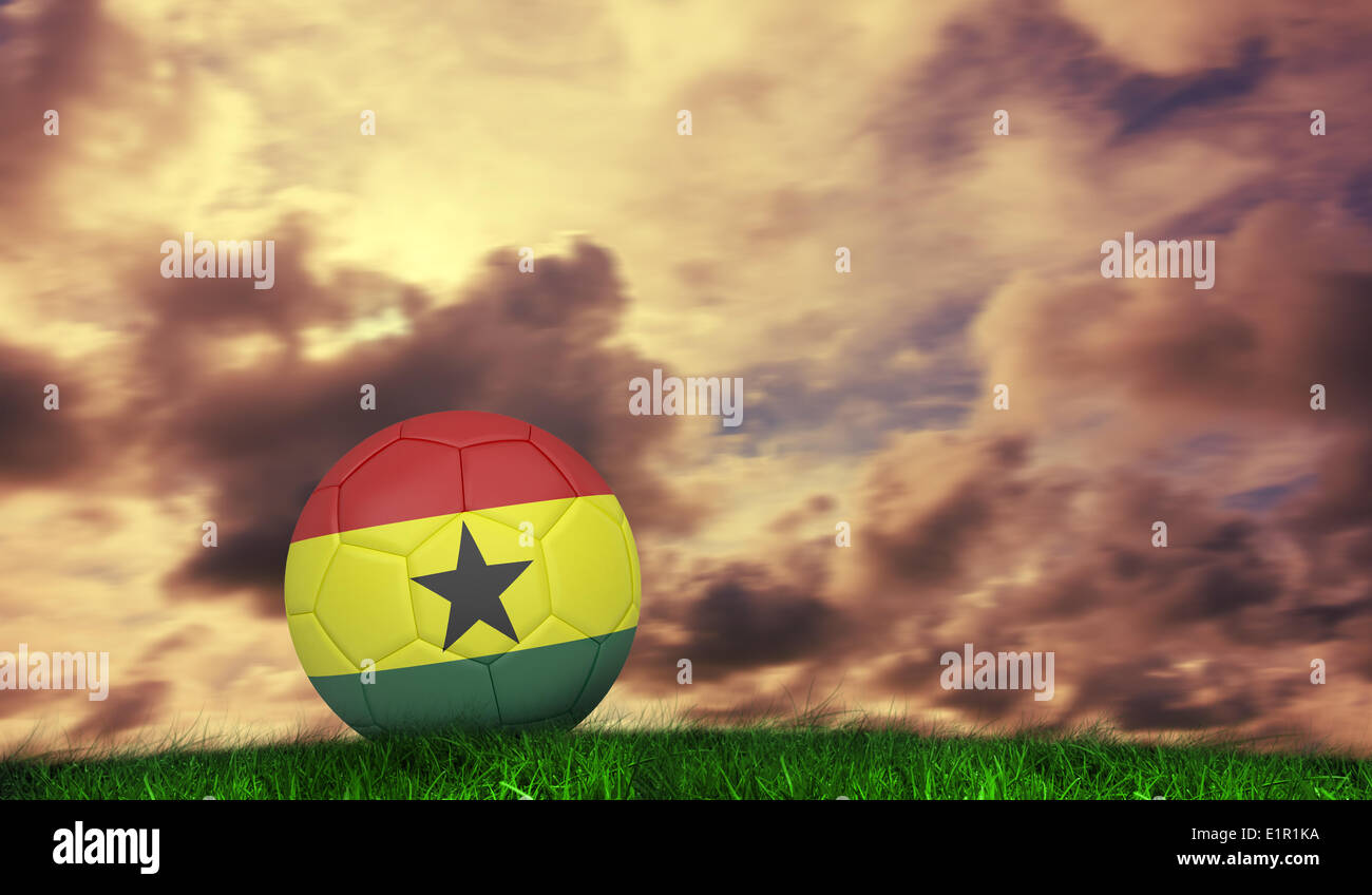 Immagine composita del calcio in Ghana i colori Foto Stock