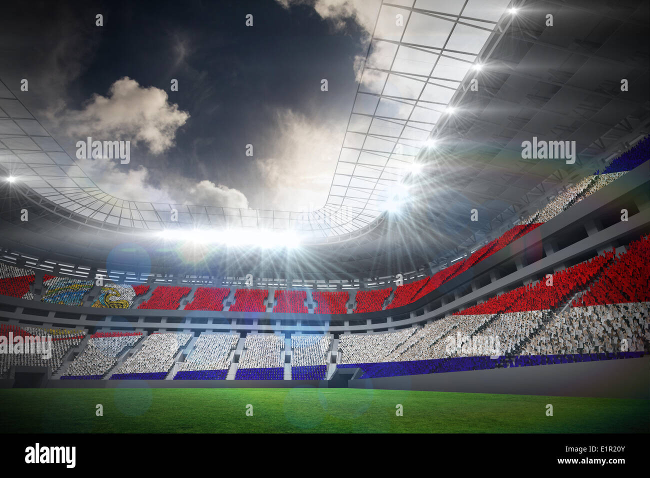 Immagine composita della costa Rica bandiera nazionale Foto Stock