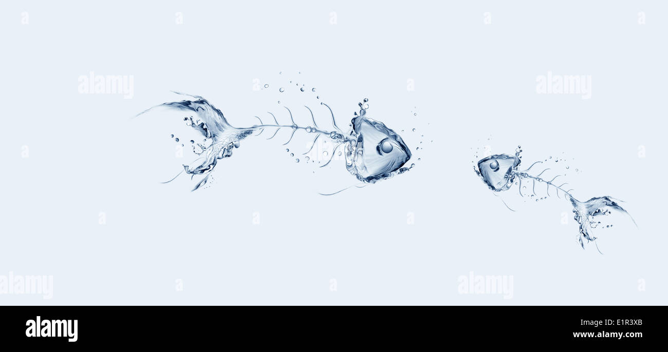 Acqua Fishbone triste storia Foto Stock