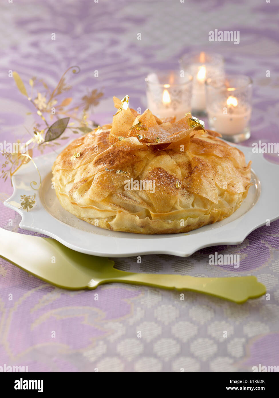 Il Foie gras,la Turchia e la frutta secca Natale Pastilla Foto Stock