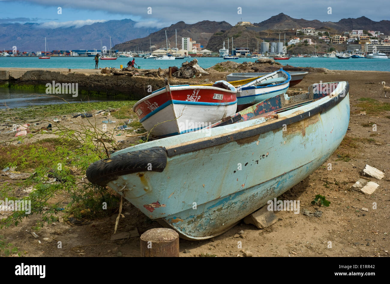 Il cantiere di Mindelo, Isole di Capo Verde Foto Stock