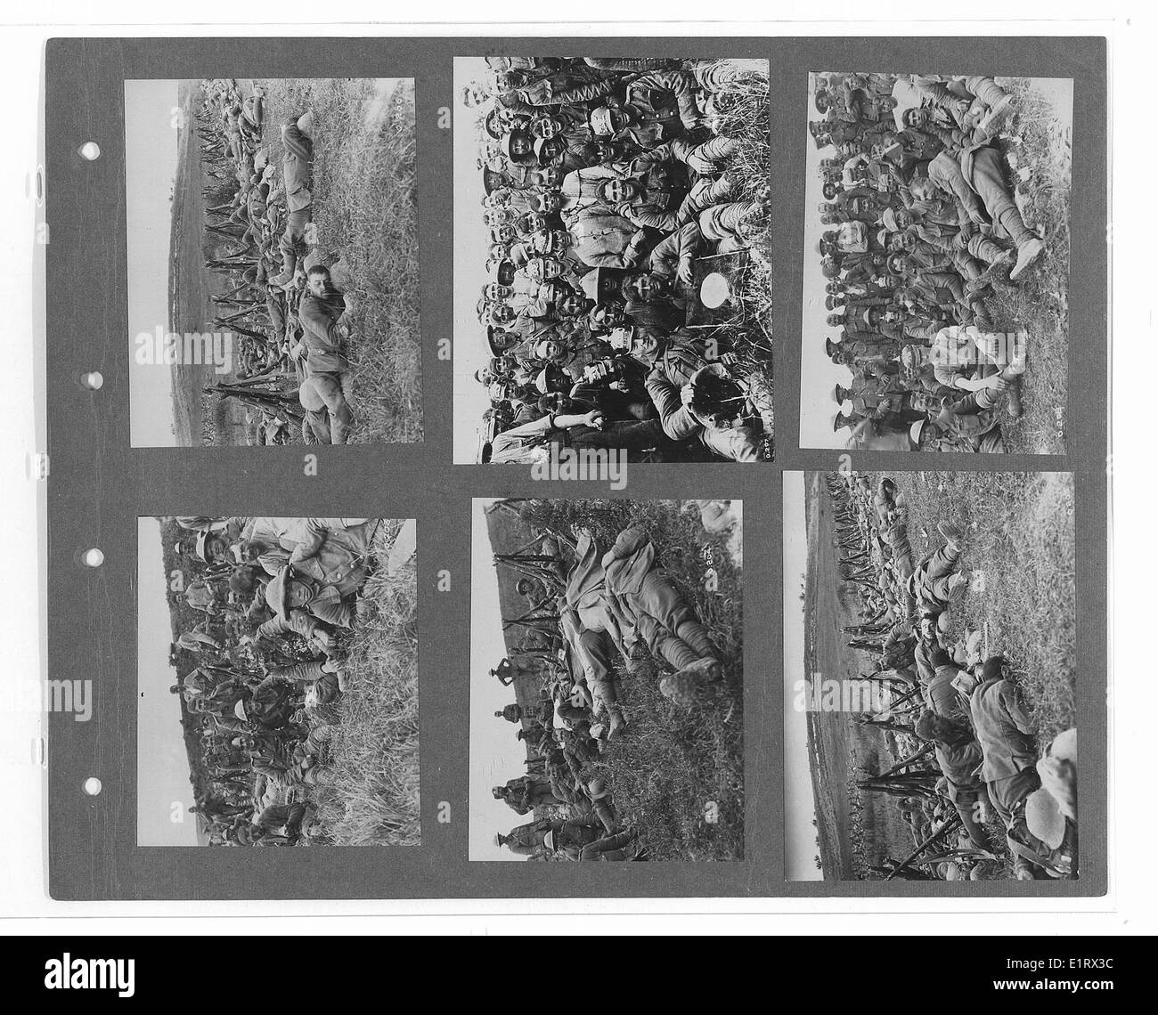 Questa immagine del Canadian War Memorials Fund, volume 1, mostra varie unità militari come il 15th Sikh e il 58th Rifles, evidenziando il loro ruolo nella prima guerra mondiale. Cattura momenti di attività bellica e onori militari. Foto Stock