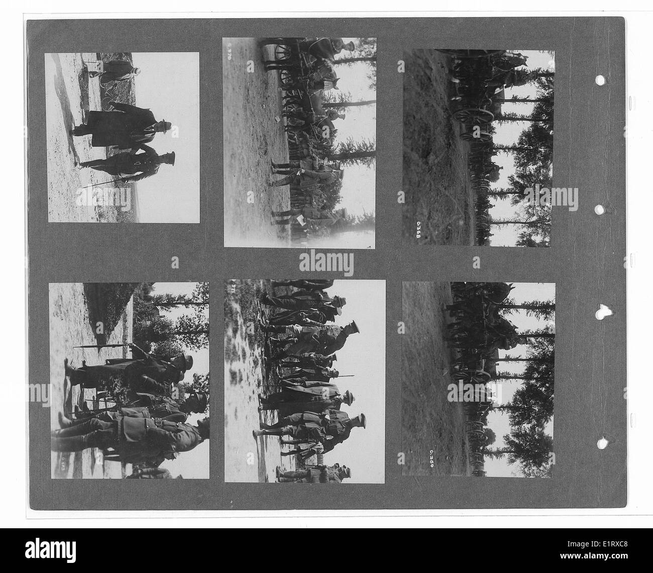 Questa immagine fa parte della collezione Canadian Official War Photographs, volume 1. Mostra le truppe di vari reggimenti durante la prima guerra mondiale, evidenziando il loro ruolo e riconoscimento nello sforzo bellico. Foto Stock