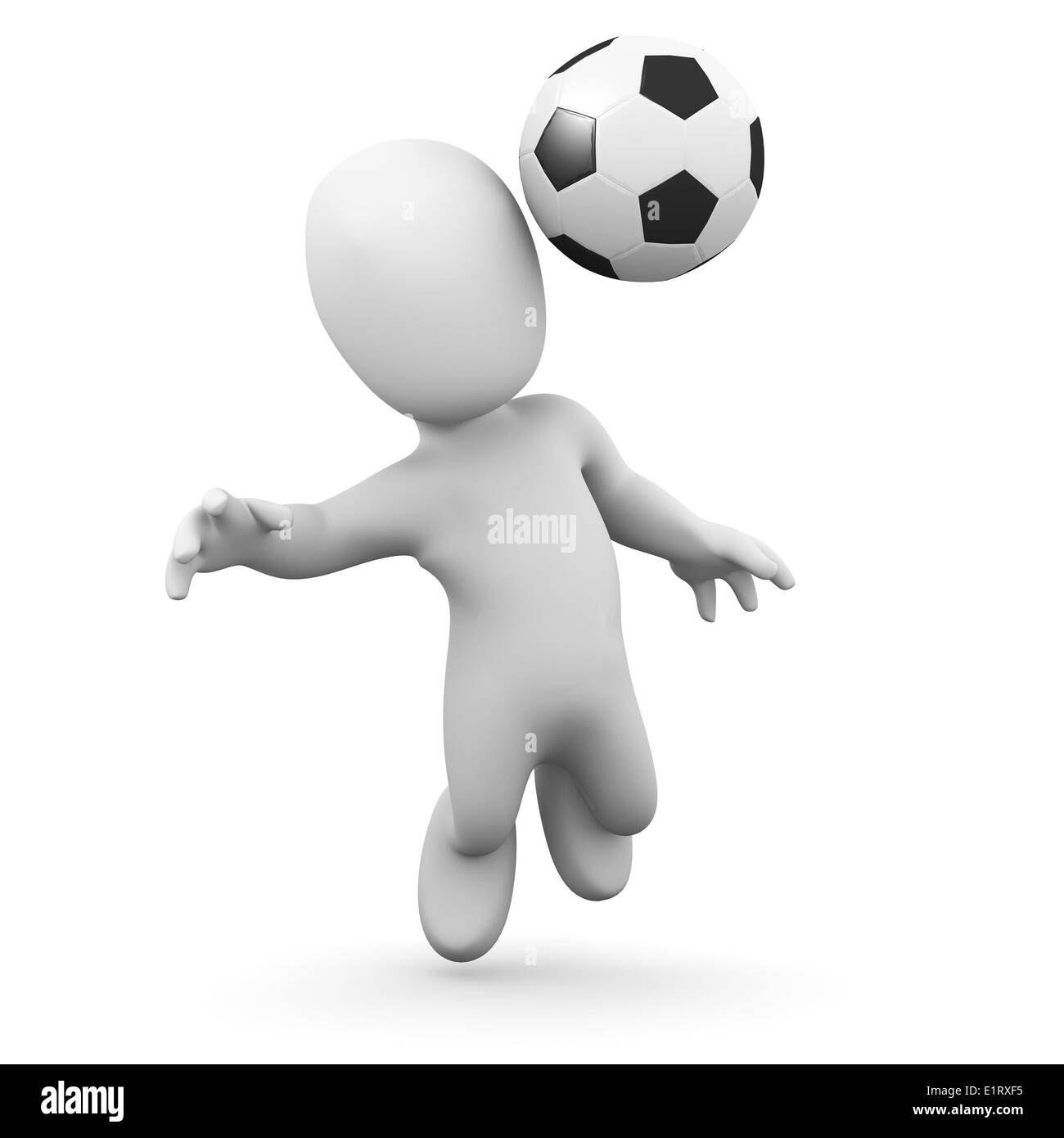 3d piccola persona è il gioco del calcio Foto Stock