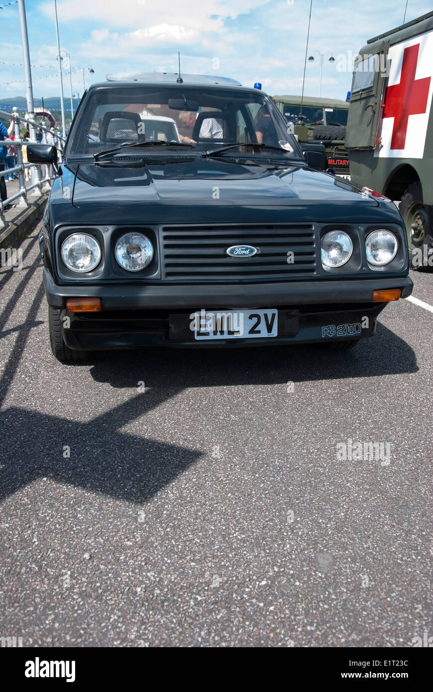 1980 NERO Ford Escort RS2000 Classic 80's Auto sportiva Foto Stock