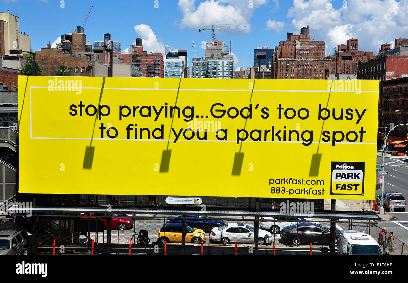 New York, NY: parcheggio billboard Foto Stock
