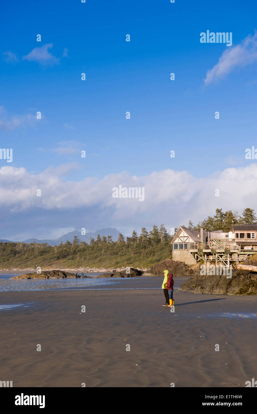 Wickaninnish Beach in Pacific Rim National Park vicino a Tofino, BC, Canada sull'Isola di Vancouver Foto Stock