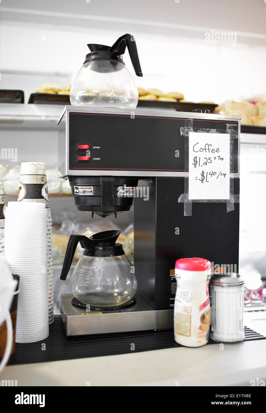 Self-service, macchina per il caffè Foto Stock