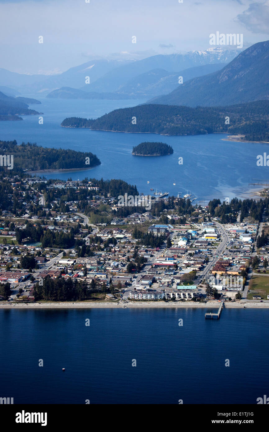 Antenna Sechelt, Sunshine Coast, stretto di Georgia, Sechelt ingresso, Sunshine Coast, B.C., Canada Foto Stock