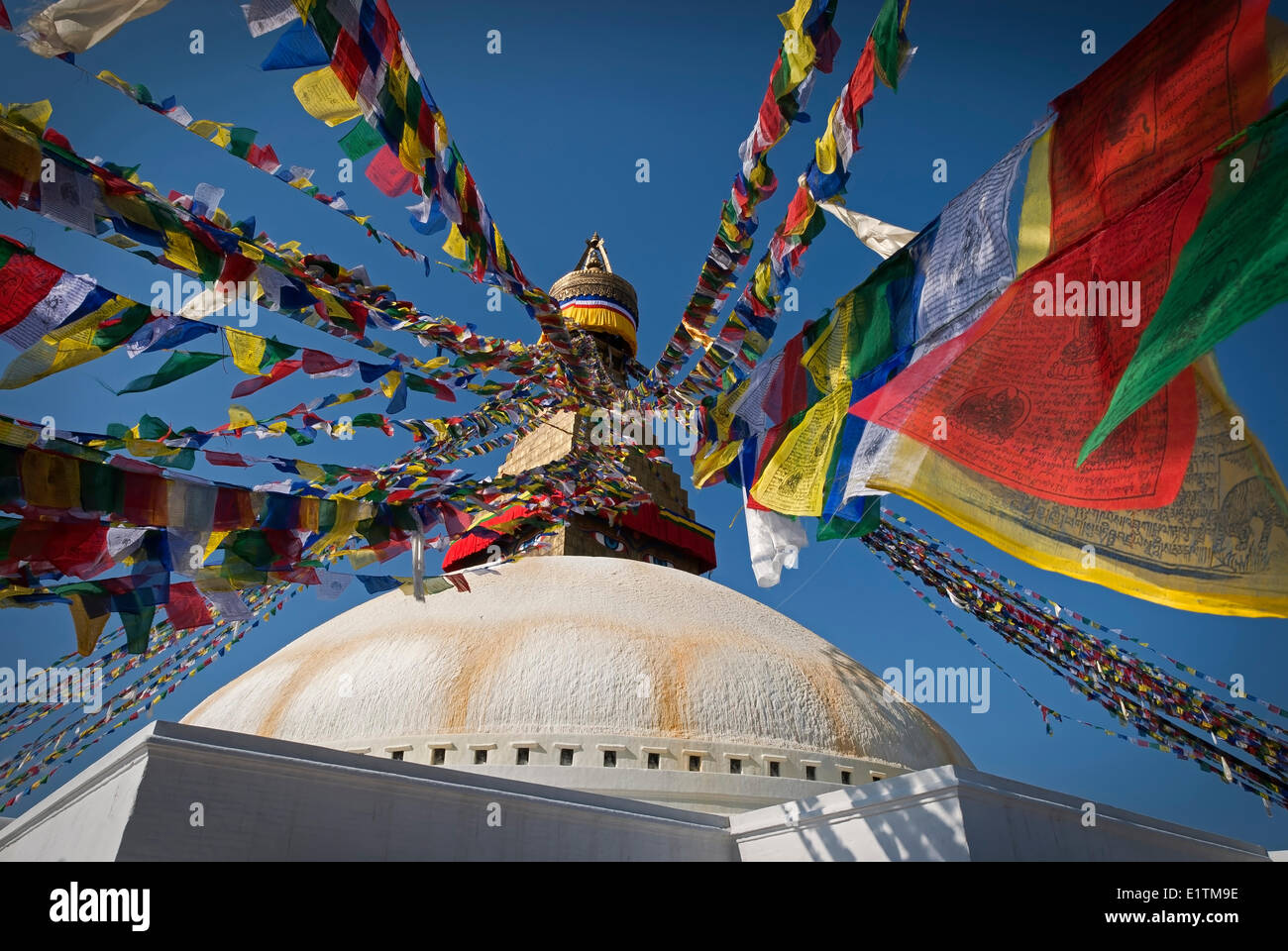 Boudhanath, è uno del santissimo siti buddista a Kathmandu in Nepal Foto Stock