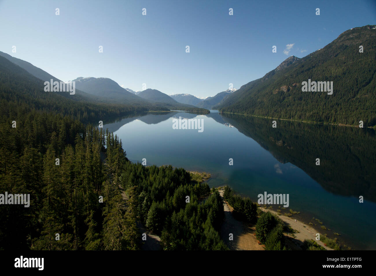 Buttle lago, isola di Vancouver, BC, Canada Foto Stock