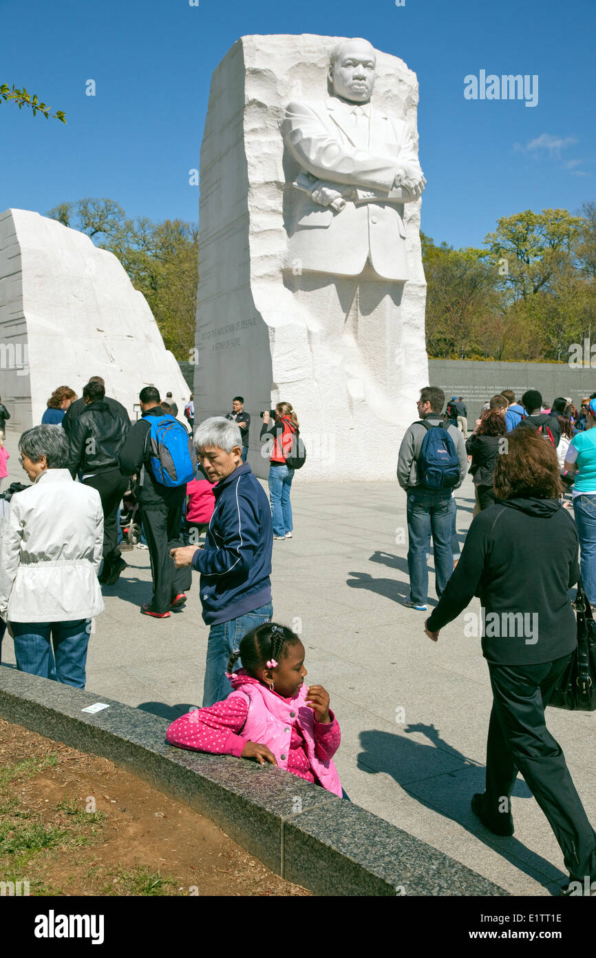 Martin Luther King Jr. Memorial in agenzie di sicurezza pubblica di WashingtonD.C. Sul Nationalo Mall dello scultore Lei Yixin Foto Stock