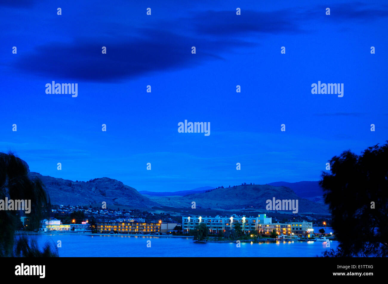 La Costa Osoyoos Beach Hotel e Holiday Inn Hotel sul Lago Osoyoos in Osoyoos, BC. Foto Stock