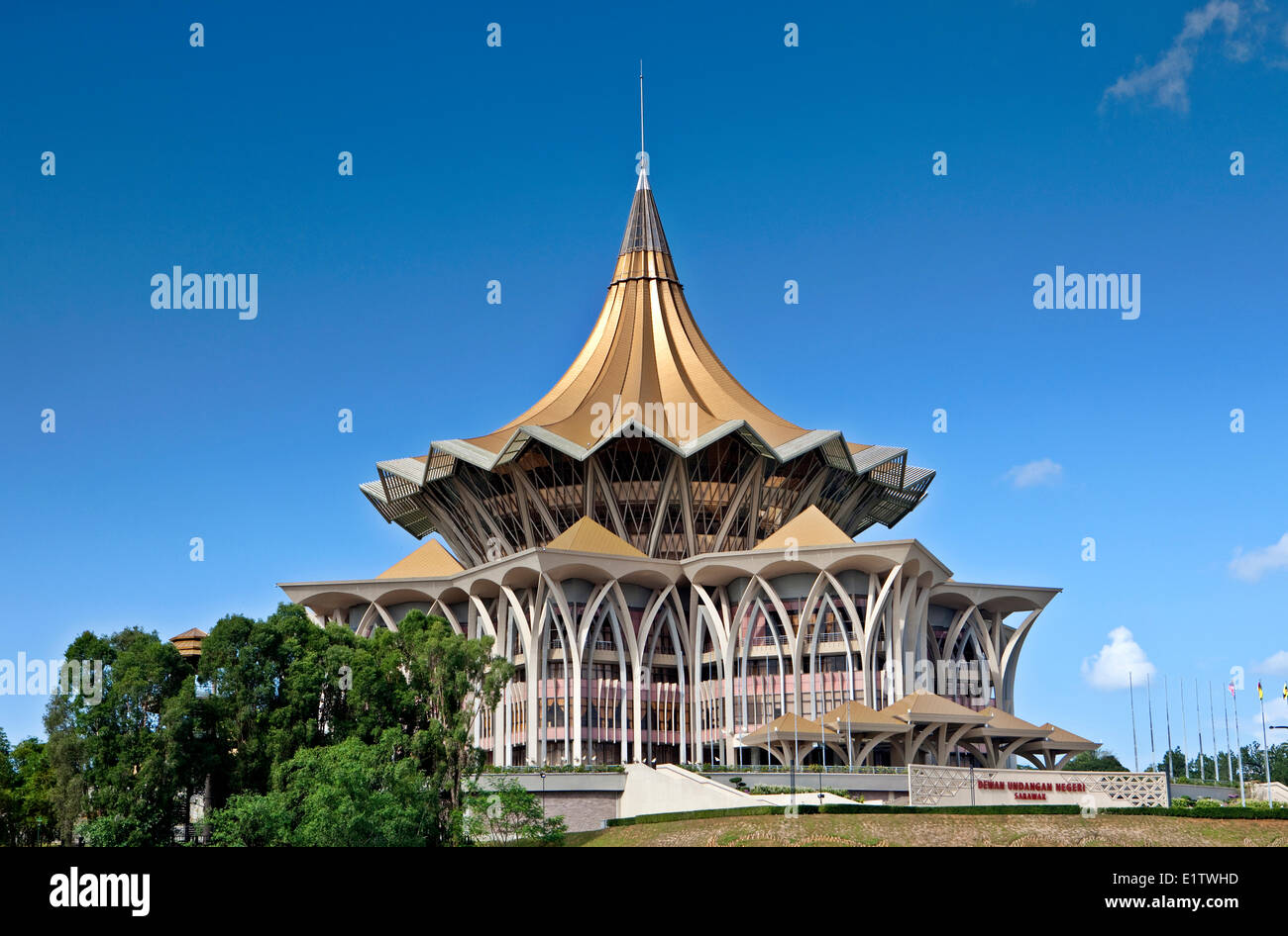 Sarawak Stato assemblea legislativa edificio, Kuching, Borneo, Malaysia, Asia Foto Stock
