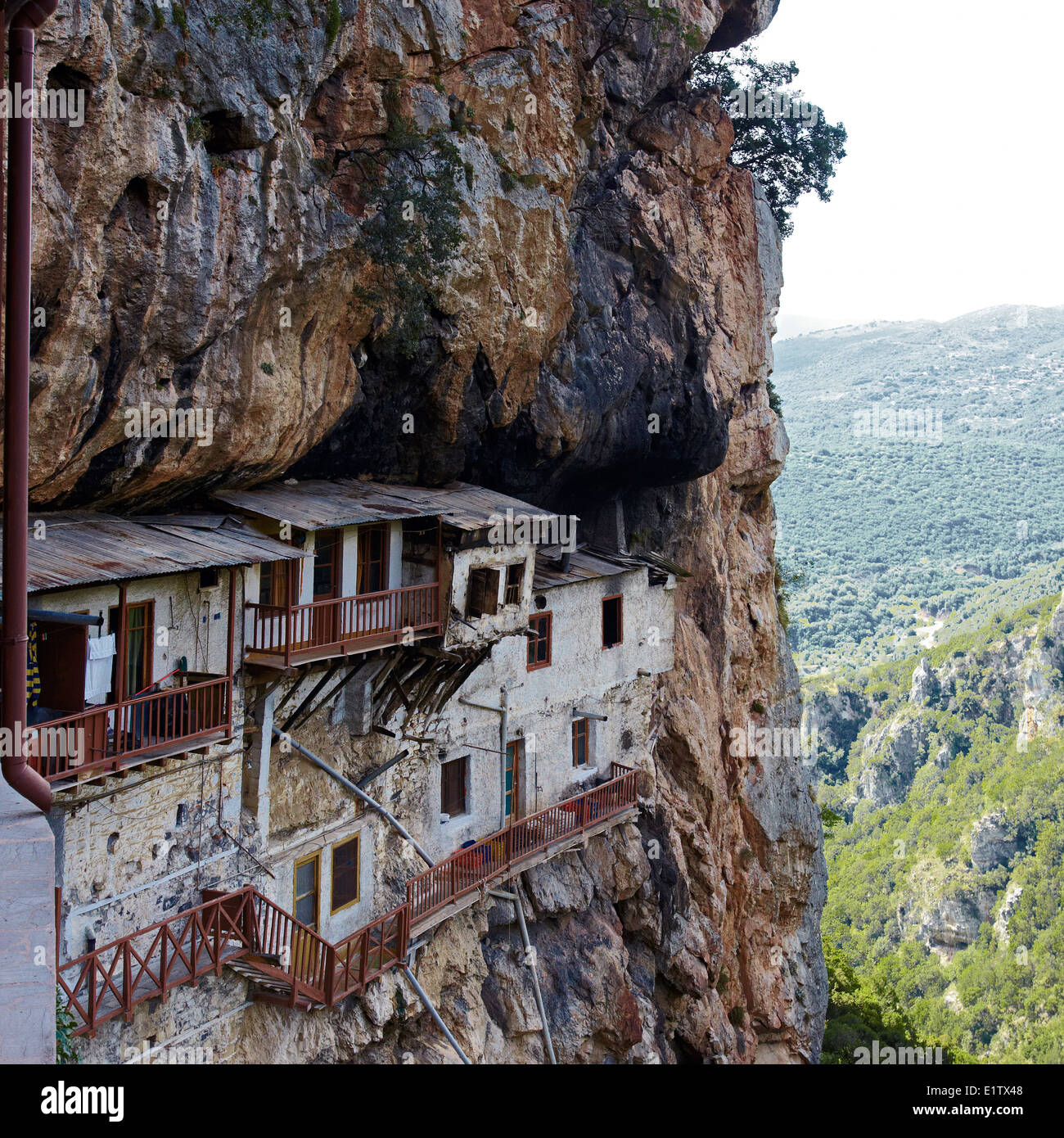 In Europa, in Grecia, Peloponneso, Arcadia, Ioannis Prodromos monastero ingresso, Lousios' s Gorge, Foto Stock