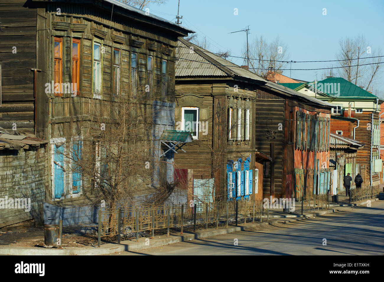La Russia, Siberia, Irkutsk, architettura in legno Foto Stock