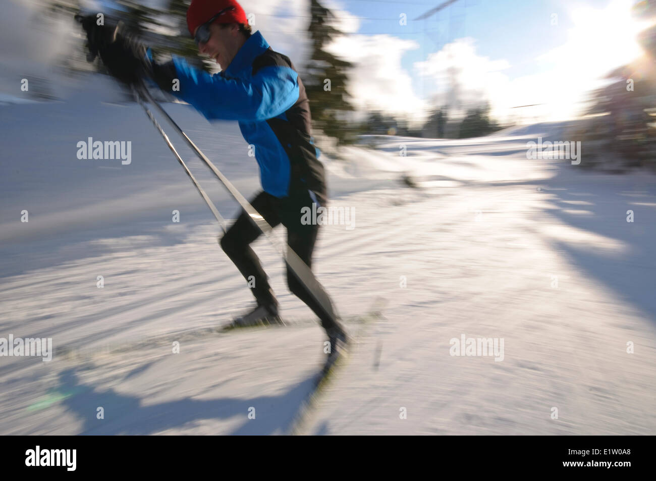 Nordic skate a sciare a Cypress Mountain ski area, Hollyburn Montagna. Cypress Bowl, West Vancouver. La British Columbia, Canada Foto Stock