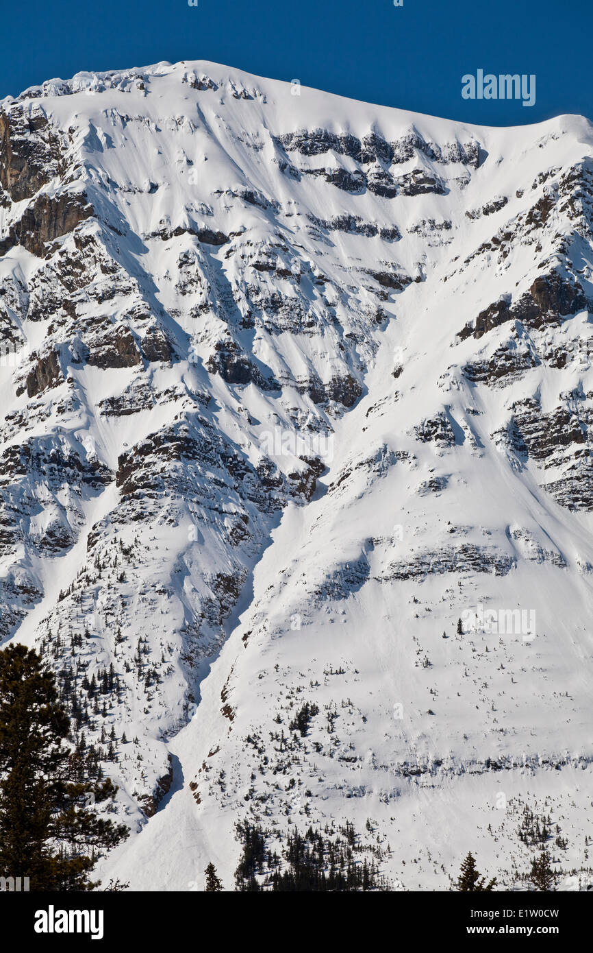 Mt Patterson Coulior, il Parco Nazionale di Banff, AB Foto Stock