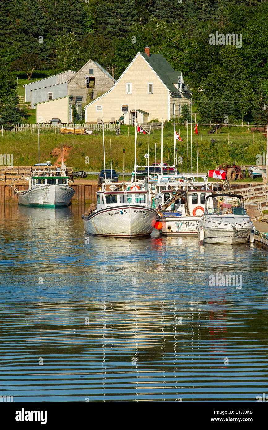 Stanley Bridge Wharf, Prince Edward Island, Canada Foto Stock