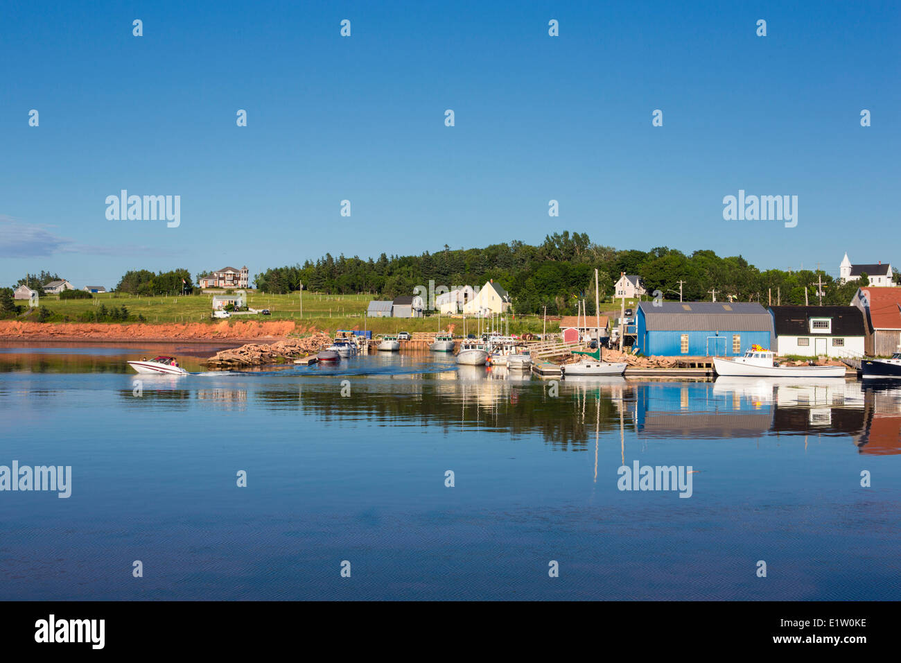 Stanley Bridge Wharf, Prince Edward Island, Canada Foto Stock