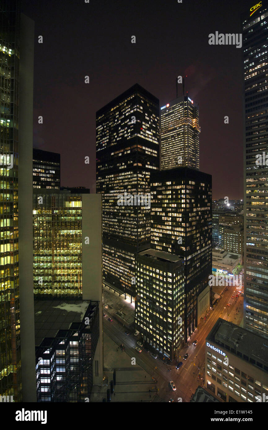 Toronto Downtown. Bay Street il distretto bancario. Foto Stock