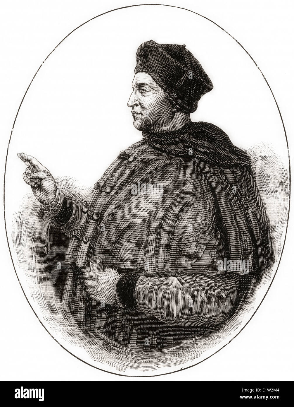 Thomas Wolsey, 1473-1530, anche ortografato Woolsey. Politica inglese la figura e il cardinale della Chiesa Cattolica Romana. Foto Stock