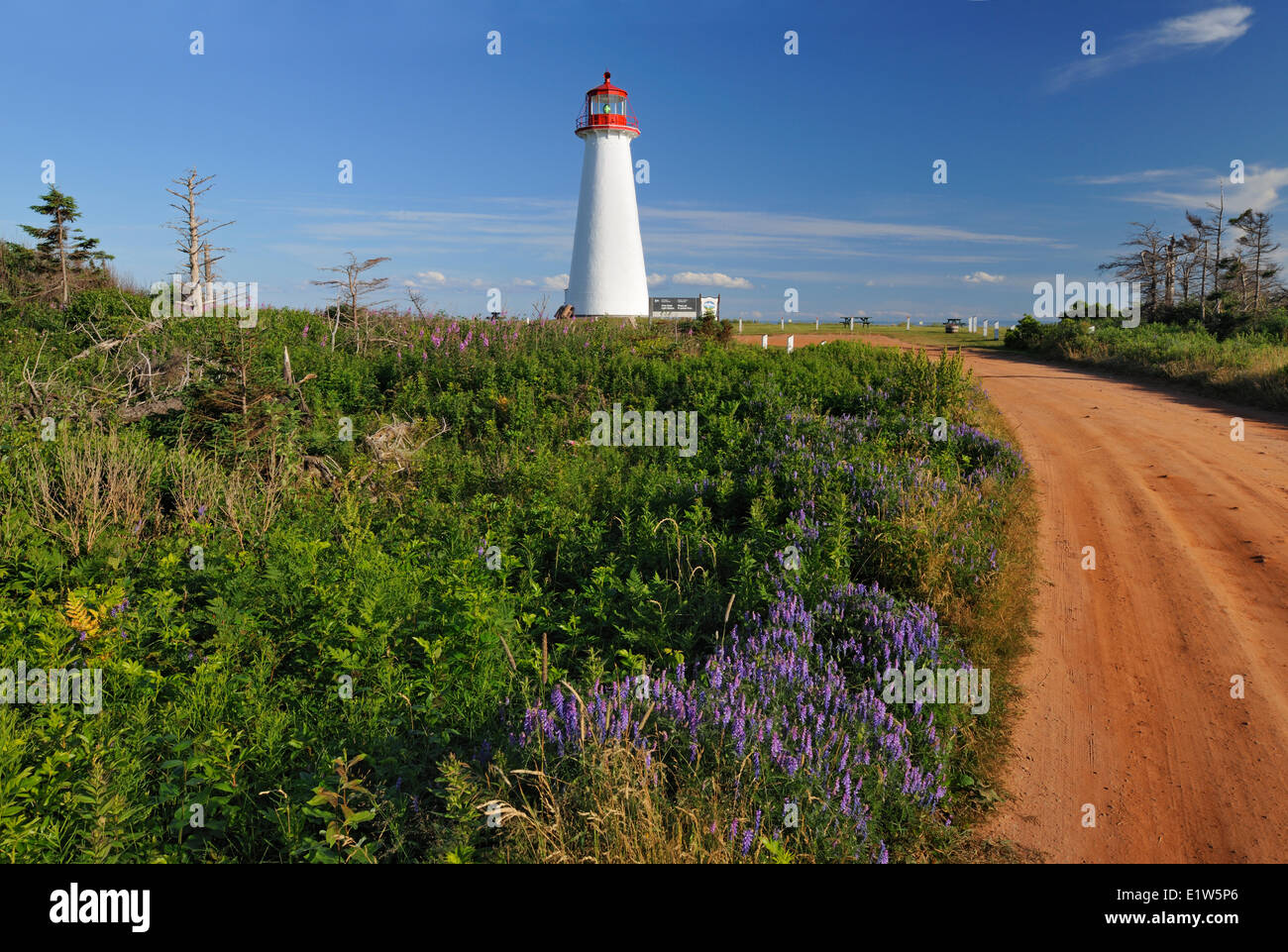 Faro, punto Prim, Prince Edward Island, Canada Foto Stock