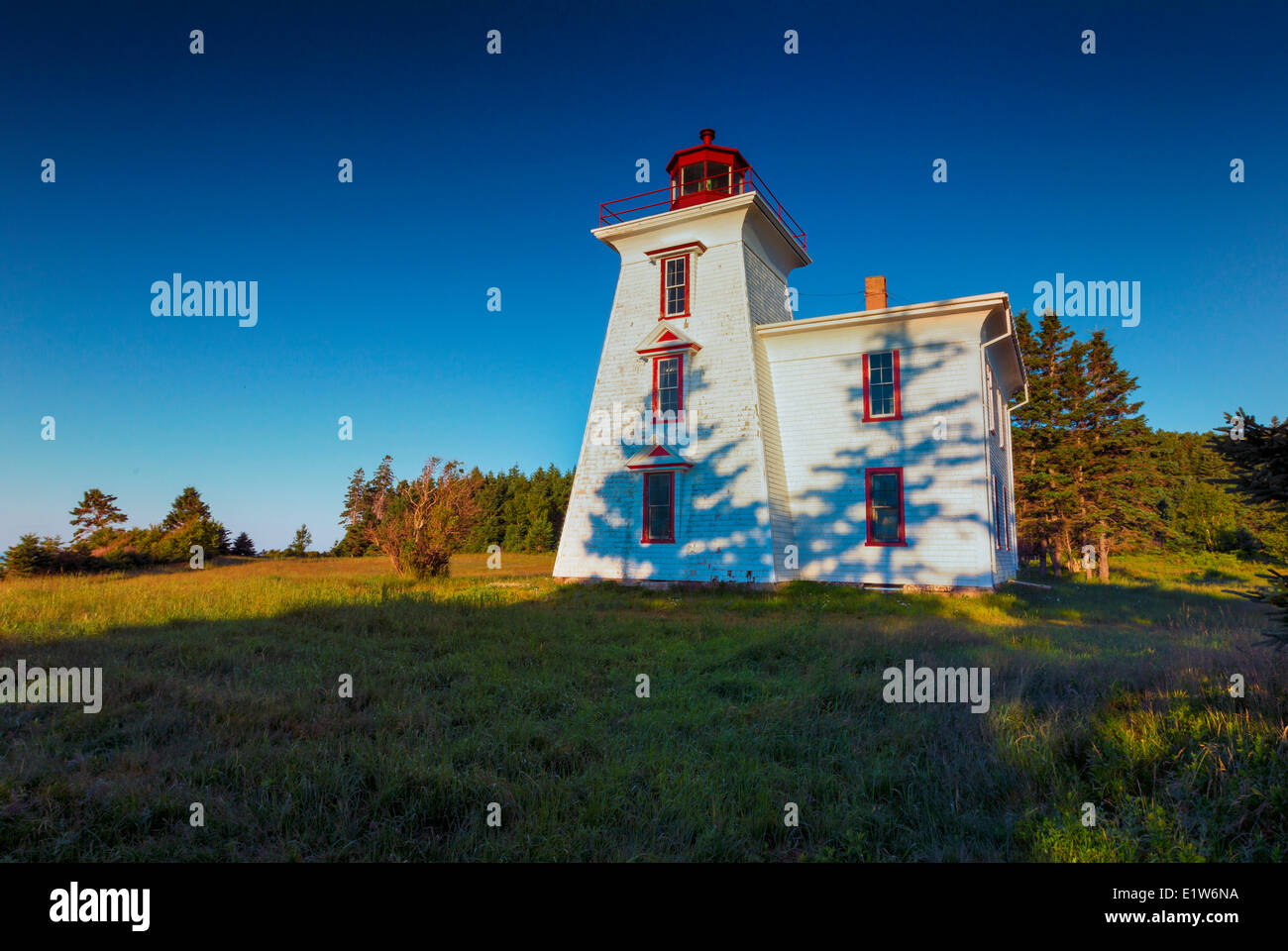 Fortino Point Lighthouse, Rocky Point, Prince Edward Island, Canada Foto Stock