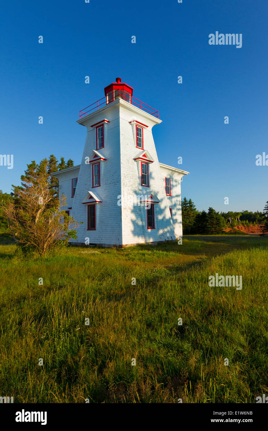 Fortino Point Lighthouse, Rocky Point, Prince Edward Island, Canada Foto Stock