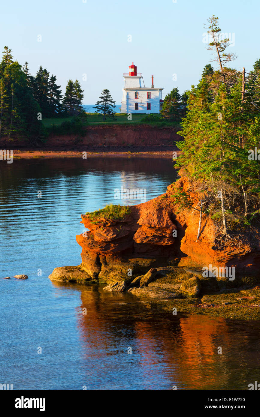 Fortino Point Lighthouse, Rocky Point, Prince Edward Island, Canada Foto Stock