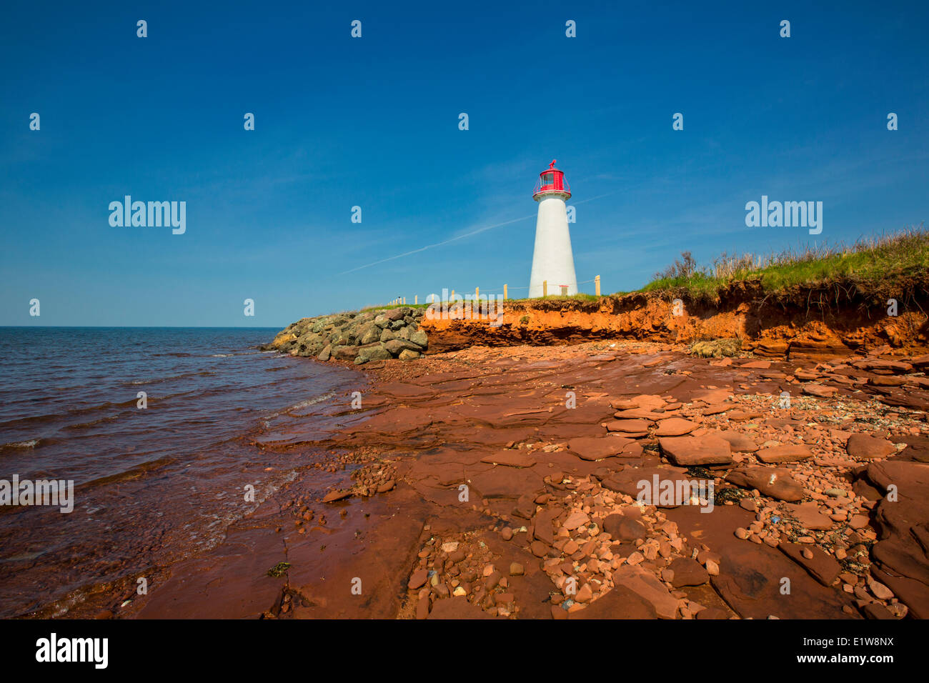 Punto Prim faro, Prince Edward Island, Canada Foto Stock