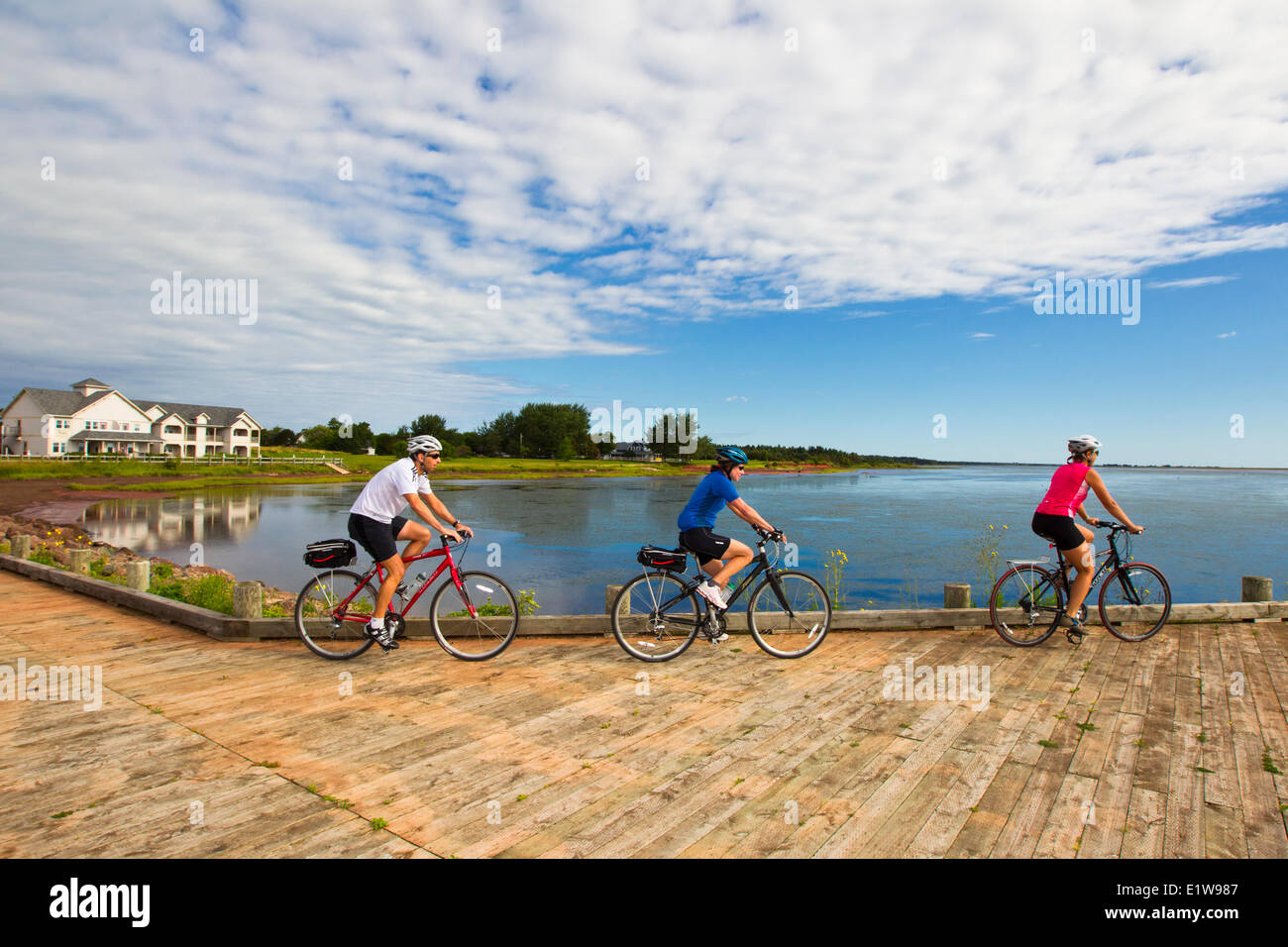 Ciclismo, Northport, Prince Edward Island, Canada Foto Stock