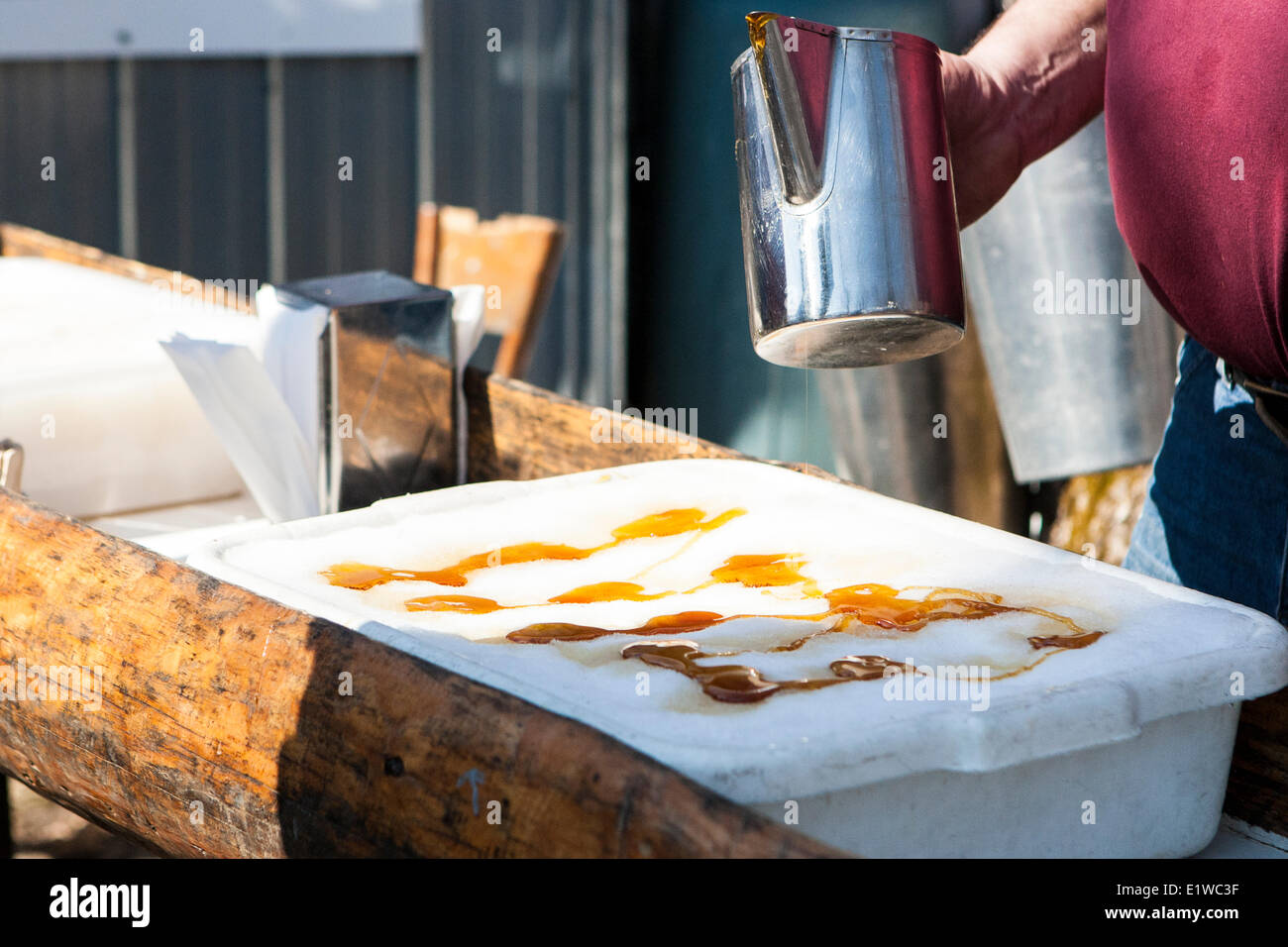 Sciroppo di acero, San Faustin, Quebec. © Allen McEachern. Foto Stock